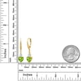 thumbnail image 2 of Gem Stone King 18K Yellow Gold Plated Silver Green Peridot Sky Blue Aquamarine and White Lab Grown Diamond Drop Dangle Earrings for Women (2.93 Cttw, Heart Shape 7MM, Round 4MM), 2 of 4