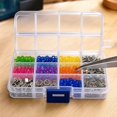 thumbnail image 5 of Detachable Transparent Plastic Compartment Organizer, 4.2 x 2.6 x 0.9in Clear Jewelry Storage Box for Small Parts and Beads, Fishing Gear Container with Dividers H, 5 of 6