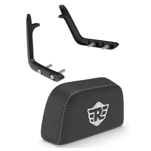 "PASSENGER BACKREST PAD & MOUNT BLACK" FIT FOR ROYAL ENFIELD NEW BULLET 350