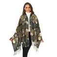 thumbnail image 3 of FORMRS Womens Scarf Winter Soft Long Big Warm Shawls Wrap Tassel Scarves, Floral Lines, 3 of 9