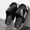 Black, variant on Men'S EVA Slide Sandals - Non-Slip, Massage Design, White with Black Accents, Perfect for Indoor & Outdoor Use, All-Season Comfort, Indoor Slippers | Sporty Sandals | EVA Sandals