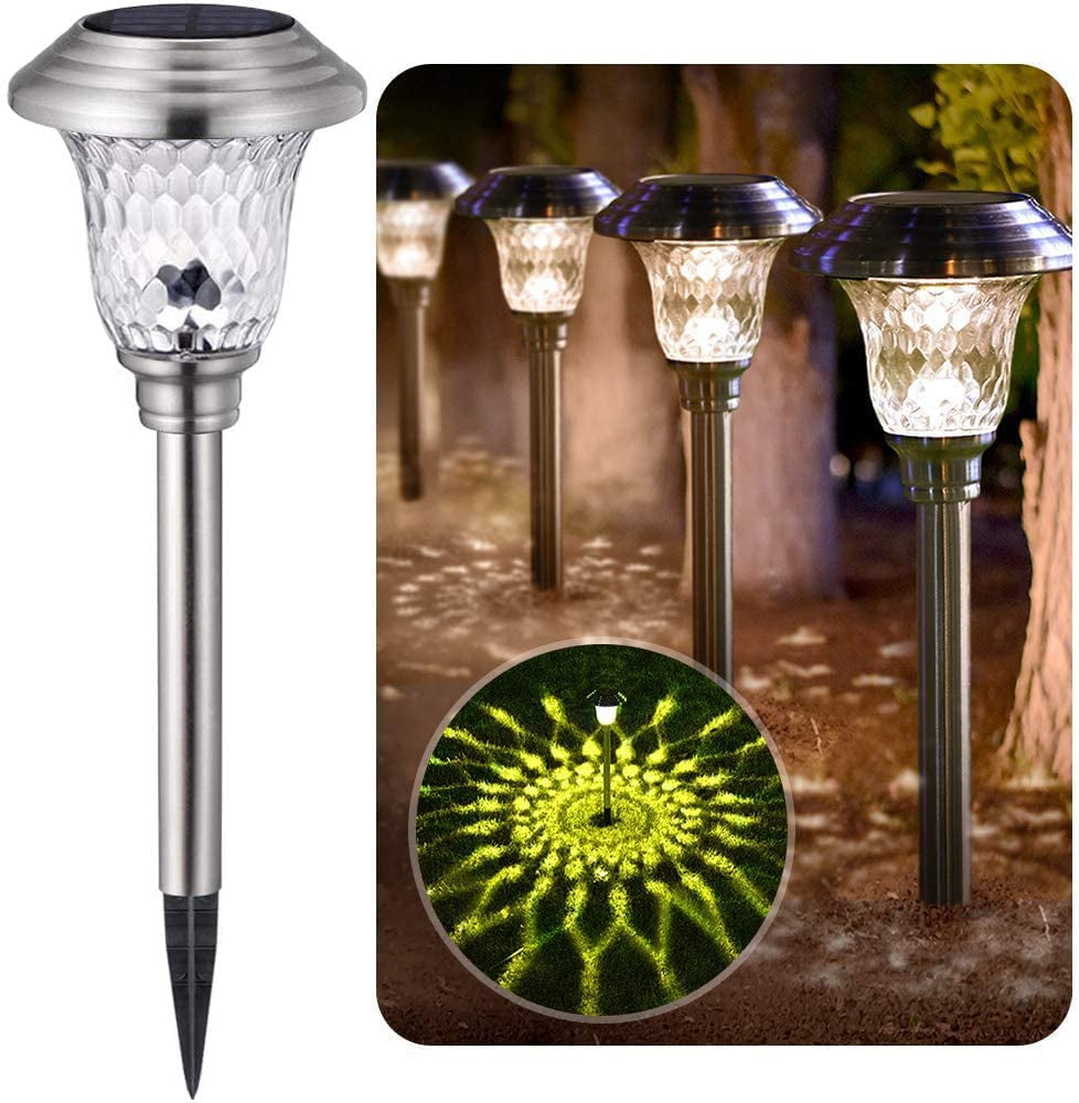 SOLAR LED PATHWAY LIGHTS Set Outdoor Path Light Yard Garden Walkway Lamp 8-PACK