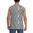 thumbnail image 4 of Haiem Men's Weave Geometric Print Tank Tops Summer Sleeveless Cut Off Workout T-Shirts Fitness Vest Athletic Undershirts-Medium, 4 of 8