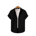 thumbnail image 2 of WIZUTIZ Mens Summer Beach Shirt Breathable Henley Shirts Button Up Tshirt Going Out Tops Vacation Tees Short Sleeve Tshirts, 2 of 4