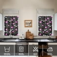 thumbnail image 4 of Kitchen Curtains and Valance Set 36 Inch Tier Pioneer Colorful Floral 3 Pieces Set Dining Room Small Curtain Drapes Cafe Curtains Valance for Home Decor Rod Pocket, 4 of 6