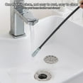 thumbnail image 4 of ZheElen 90cm Spring Dredging Tools Drain Cleaner Sticks Clog Remover Cleaning Tools Household for Kitchen Sink Bathroom Grey 1Set, 4 of 6