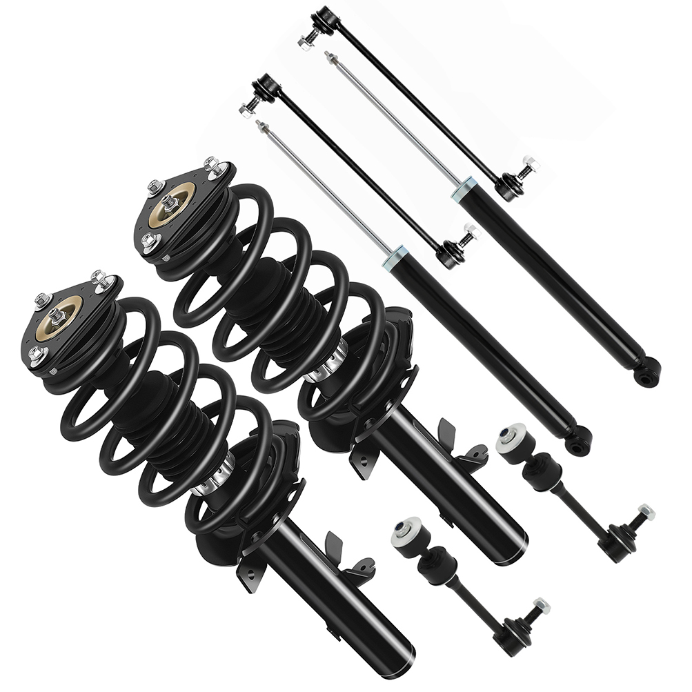ECCPP 8pcs Suspension Struts Front Complete Strut Assembly,Rear shock absorber,Stabilizer Bar Link,Tie Rod End for 2014-2018 for Ford Escape 172751 172750 553392 39111 K80880 K750743