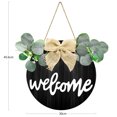 thumbnail image 7 of FEIGO Welcome Sign for Front Door 11.8 inch Wood Welcome Sign Wreath Hanging Sign Decor, Black, 7 of 7