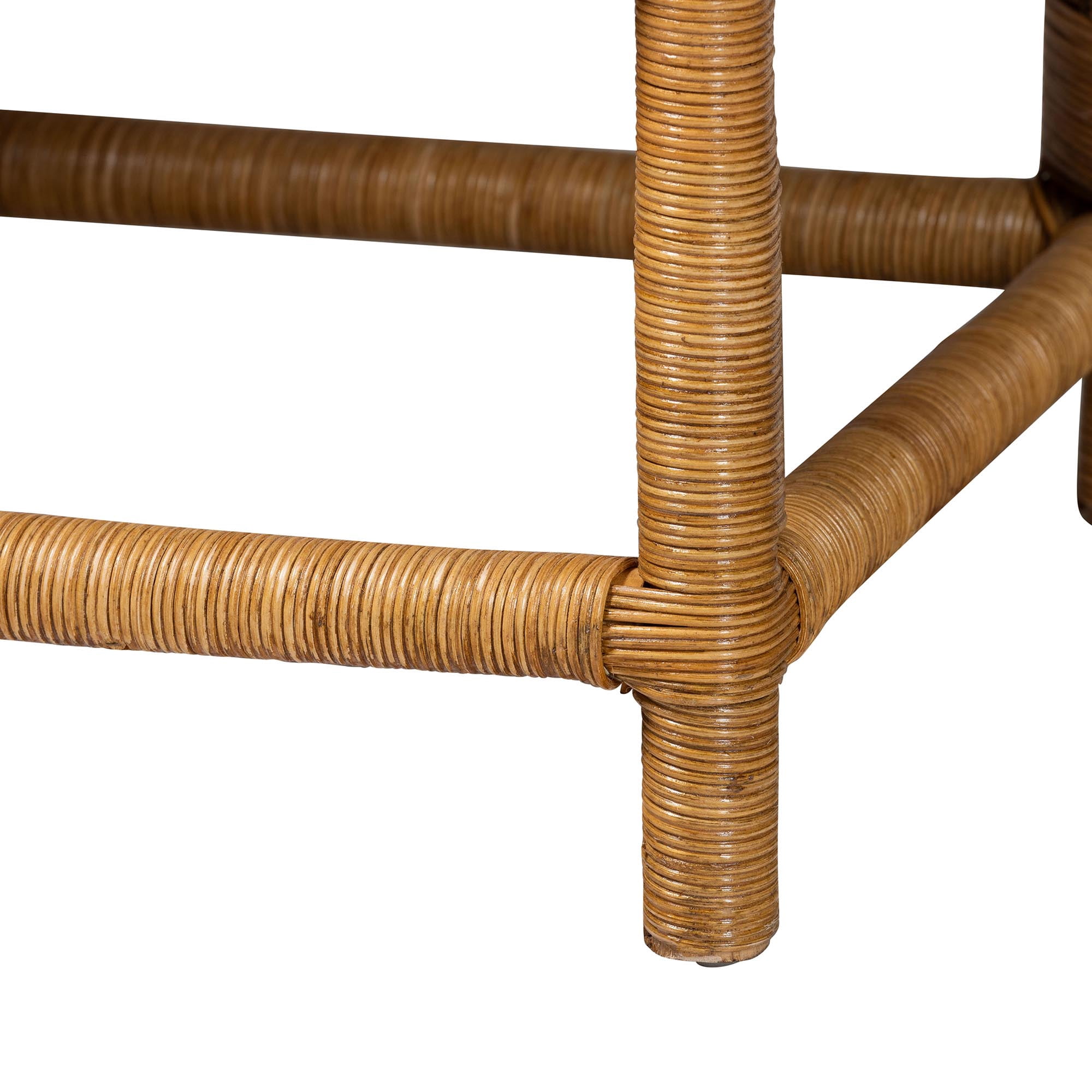 bali & pari Serenay Boho Dining Bench, 77", Natural Rattan