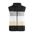 thumbnail image 6 of UFOUND Women's Coat Vest Winter Plus Size Casual Color Block Plush Zipper Warm Outwear, 6 of 7