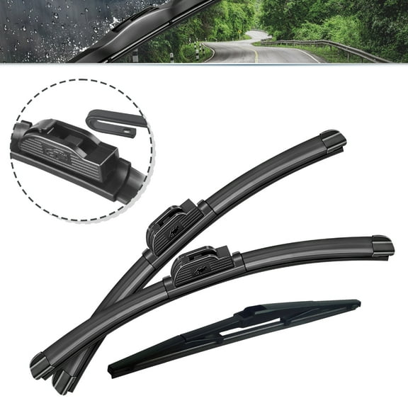 Feildoo 3PCS Wiper Blades Fit For Toyota Venza 2023-2021, 26" 16" 14A, 3PCS for Car Windshield Front & Rear, Y28H673G