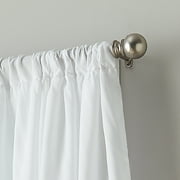 Curtainworks Flounced Indoor Single Curtain Panel, Polyester, Light Filtering, Poletop, White, 42 x 63, Adult