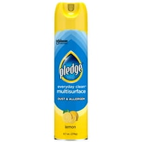 Pledge Everyday Clean Multisurface Spray for Dust/Allergens, Spring Cleaning Supplies, Lemon Scent, 9.7 oz Spray Can