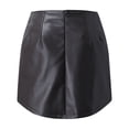 thumbnail image 5 of Skirts for Women Ladies Stretch Leather Skirt Casual Mini Skinny Pencil Work Skirt Women's Skirts Black S, 5 of 6