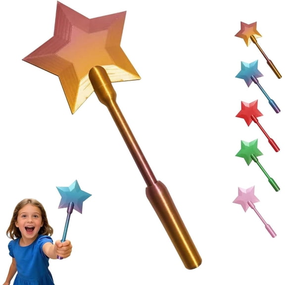 Fairy Wand Credit Card Holder, 3D Printed Tap to Pay Wand, Magic Wand Contactless Payment Holder, Credit Card Wand for Tap Cards, Fantasy Wands Wallet Novelty Gifts (Gold)