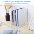 thumbnail image 3 of 2 Pcs Magazine Holders, Clear Acrylic File Holder Desk Organizers, Vertical Magazine Rack for Home Office School, Desktop Book Storage, 3 of 8