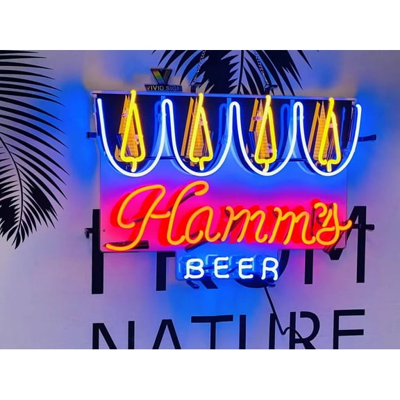 Queen Sense 24"x20" Hamm's Beer Neon Sign HD Vivid Printing Handmade Artwork Neon Light 124HSBLV3VVD