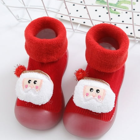 

TALKVE Christmas Snow Christmas Baby Socks Shoes Children Baby Socks Cartoon Baby Toddler Shoes Floor Socks