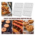 thumbnail image 6 of Cooling Racks Set of 2, Topboutique Stainless Steel Middle Wire Rack for Roasting, Grilling, Cooking and Drying for Meat/Cake/Pizza, Fit Baking Tray& Toaster Oven, Dishwasher Safe, 29.5 * 23CM, 6 of 6