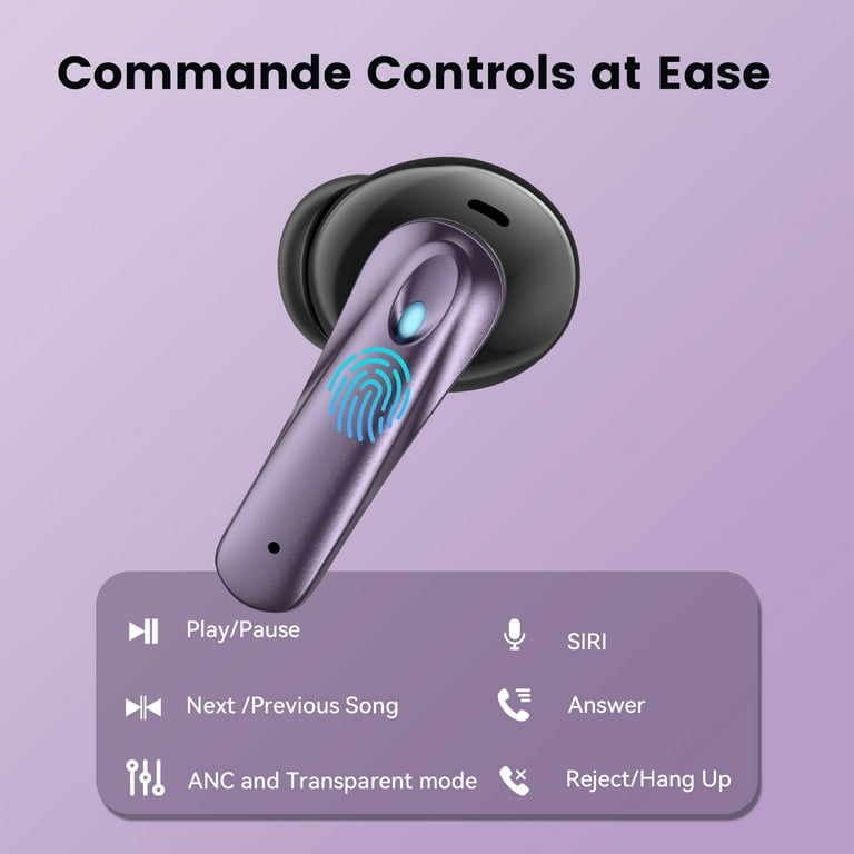 VEAT00L Bluetooth 5.4 Earbuds 60H Battery IPX7 Waterproof Noise Cancellation Walmart