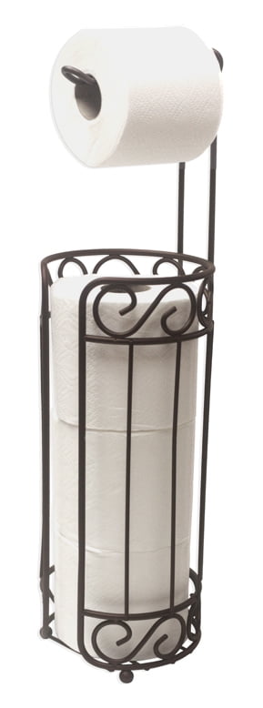 Scroll Collection Freestanding Dispensing Toilet Paper Holder, Bronze