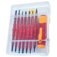 thumbnail image 1 of Kit De Destornilladores 8 En 1 Con Mango Aislado 14 Puntas Intercambiables Juego De Destornilladores Magnéticos De Acero Crv Kit De Destornilladores Múltiples Aislados Noticed TO002801-00, 1 of 7