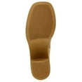 thumbnail image 4 of ANNE KLEIN Womens Beige 1" Platform Goring Padded Sierra Round Toe Block Heel Zip-Up Booties 8.5 M, 4 of 4