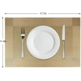 thumbnail image 2 of Auto Beyond PCV Placemats, Place Mats for Kitchen Dining Table, Heat-Resistant Anti-Skid Stain Washable PVC Table Mats, (Gold, 6 Pcs), 2 of 5