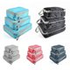 thumbnail image 4 of Bolsa de almacenamiento de viaje, cubos de embalaje comprimibles, maleta de viaje plegable, impermeable, de nailon, portátil, con bolso, organizador de equipaje, gris, 4 of 5