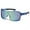 Blue Frame With Ocean Blue Lens, variant on Oversized Large Sports Shield Baseball Cycling Sunglasses Orange Mirror Lens