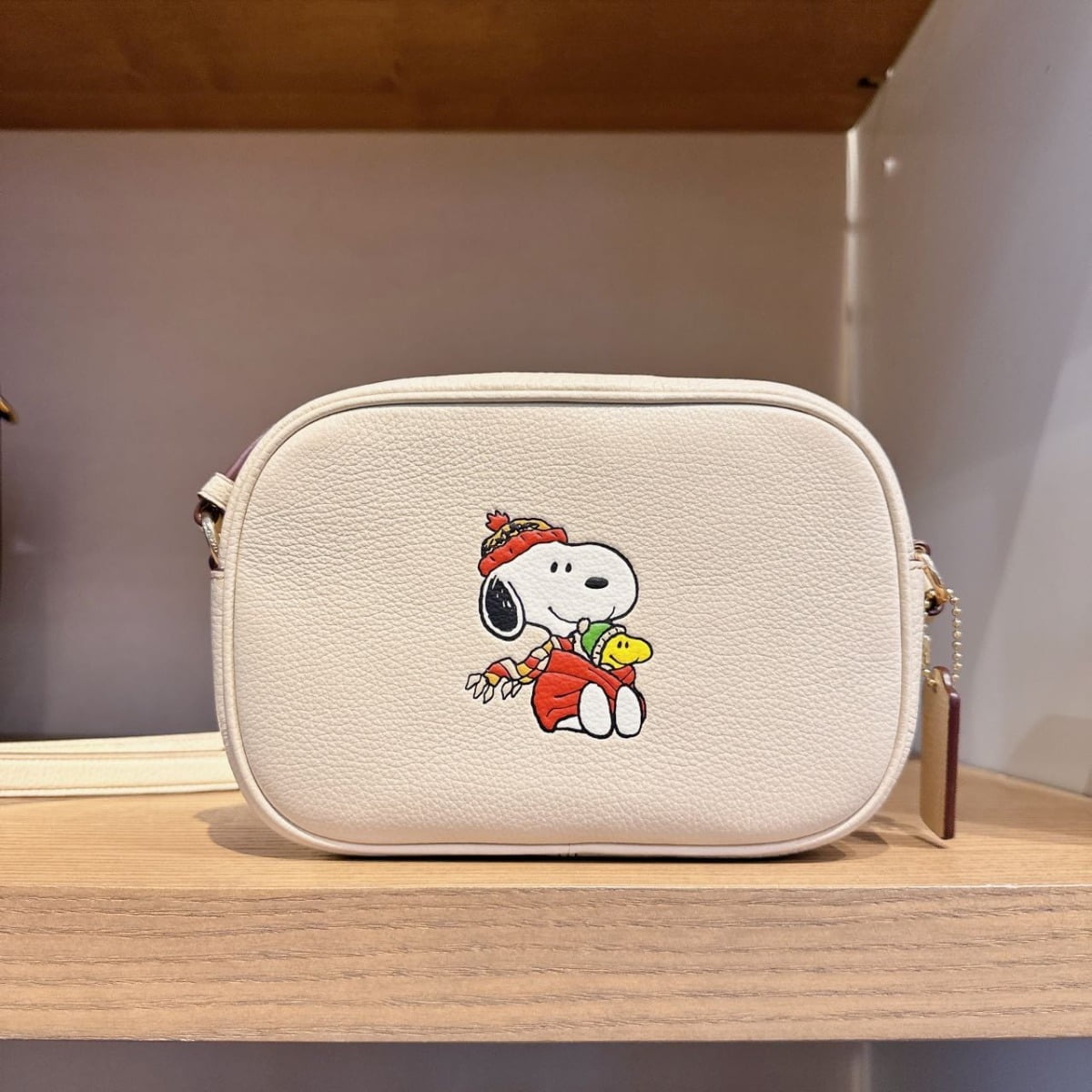 Coach X Peanuts (CE707) Nolita 19 Mini Holiday Snoopy Coated