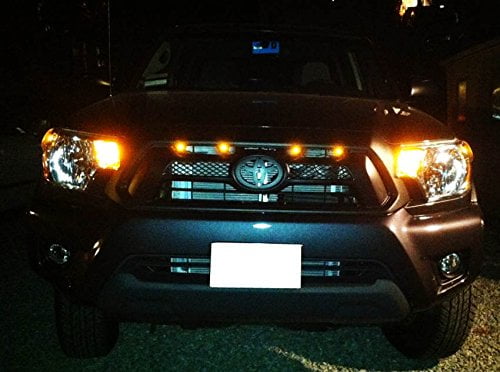 Grille LED Amber Lens Light Raptor Style Grill Cover For Nissan Frontier 2005-21 