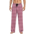 thumbnail image 4 of Fewfanhot Men's Casual Plaid Pajama Pants - Vintage Style Sleepwear Loose Leisure Sports Elastic Straight Trousers with Pockets, 4 of 6