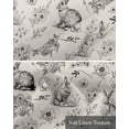 thumbnail image 6 of Rustic Easter Rabbits Linen Curtain Valance for Bedroom/Bathroom/Kitchen/Office/Living/Dining Room Windows,Vintage Black White Srping Floral Pocket Topper Drapes Decorative Cafe Drapery Panel 54x18, 6 of 6