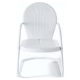 thumbnail image 3 of HomeStock Gothic Glamour Metal Outdoor Chair, 28.5"D x 22"W x 34.25"H, Sturdy, Easy to Assemble, Powder Coated Finish, Metal Seating-Color:White Gloss, 3 of 5