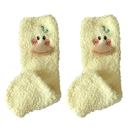 

Huaai socks for women Thermal Socks For Womens Coral Socks Stripe Socks Colorful Lightweight Athletic Socks Casual Socks Winter Socks Soft Comfort Casual Socks Non Slip Floor cute socks Yellow 2