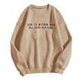 thumbnail image 6 of WENWU Women'S Sweatshirt Womens Long Sleeve Sweatshirt Pullover Sweatshirts for Women Khaki Crewneck Sweatshirts Women Cute Fall Sweatshirts Street Style Clothes, 6 of 6