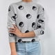 thumbnail image 1 of Suéter de cuello redondo para mujer, moda de manga larga, cuello redondo navideño, blusa holgada de tendencia, suéter de punto, suéter para mujer, 1 of 3
