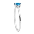 thumbnail image 4 of 5X3mm Oval Shape Swiss Blue Topaz 925 Sterling Silver Solitaire Tiny Women Mother's Day Gift Ring, 4 of 4