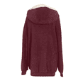 thumbnail image 4 of Sherpa Fuzzy jackets for women with hooded Long Sleeve Lightweight Faux Fur Coat Fashion Zipper Sweatshirt Winter Warm Outwear with Pockets, 4 of 4