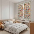 thumbnail image 3 of Boho Beige Flowers Kitchen Curtains 63 Inch Length, Spring Abstract Watercolor Floral Leaf Tiers Curtains for Living Room Berdoom Bathroom, Light Filtering Drapes Window Treatment 2 Panels 42"Wx63"L, 3 of 8