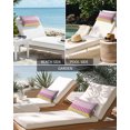 thumbnail image 6 of Pack of 2 Outdoor Lumbar Pillow Covers 12x20 Inch, Colorful Stripe Waterproof Throw Pillow Covers Set, Modern Pink Purple Yellow Vertical Striped Decorative Cushion Cases for Patio Porch Car, 6 of 7