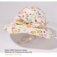 thumbnail image 4 of Baby Girl Sun Hat Summer Foldable Beach Hats with UPF50+ Sun Protection Wide Brim Toddler Bucket Hat Cap, 4 of 5