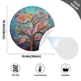thumbnail image 3 of Owls Colorful Trees Black Round Placemats Plate Mats 15 Inch Non-Slip Heat Resistant Washable PVC Set Indoor for Kitchen Dining Table 6PCs, 3 of 6