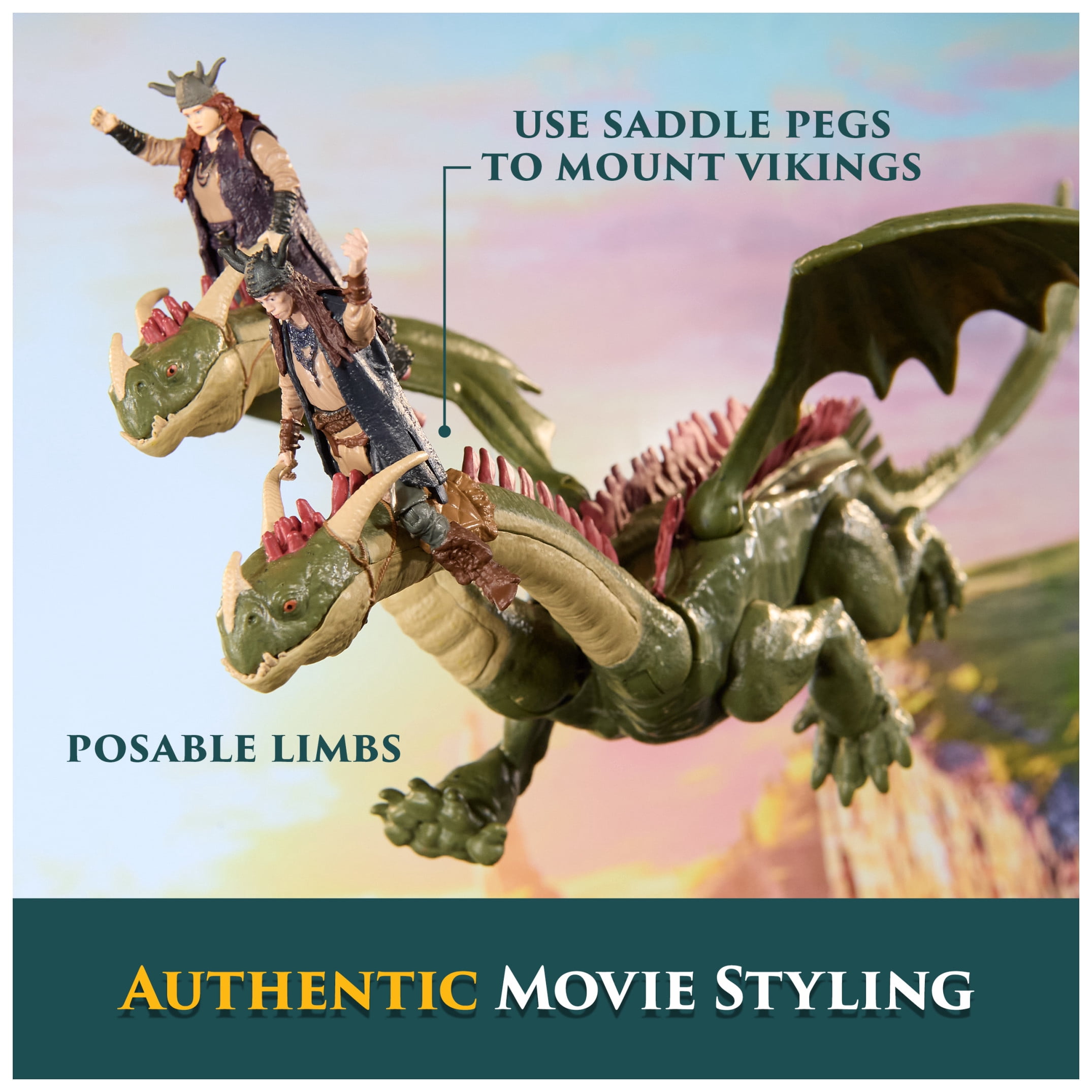 Dreamworks Dragons, Hideous Zippleback, Ruffnut & Tuffnut, Viking Duo Action Figures