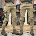 thumbnail image 5 of Pantalones cargo estilo americano para hombre, de primavera y otoño, de pierna recta, tácticos, informales, para exteriores, listos para trabajar, 5 of 5