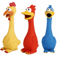 thumbnail image 2 of Rubber Chicken Squeaky Dog Toys for Small, Medium or Large Pet Breeds, Play Fetch, Reduce Separation Anxiety，Blue, 2 of 5
