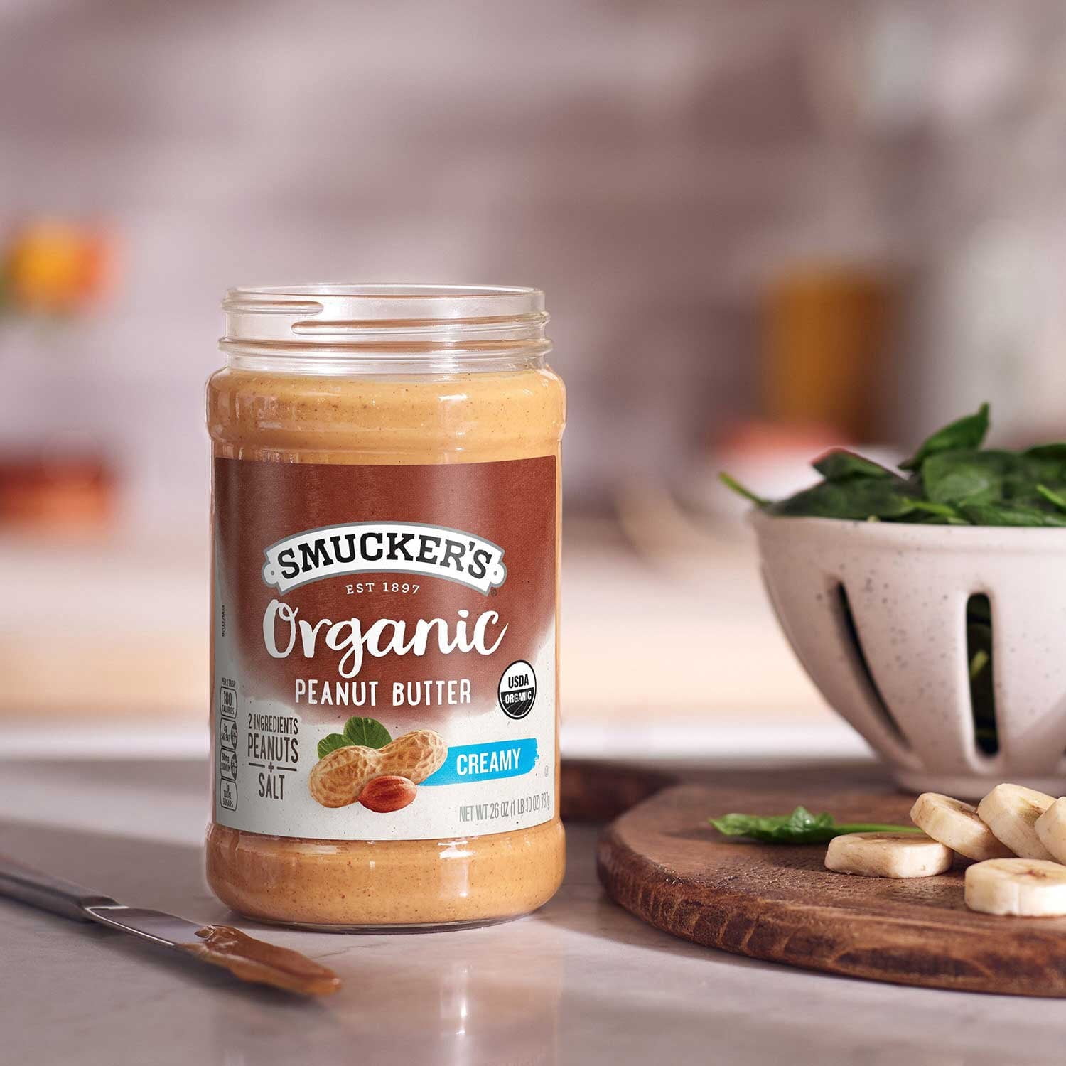 Smucker's Organic Creamy Peanut Butter 26 oz., 2 pk