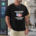 thumbnail image 4 of Support The Country You Live In Trendy Men's Cotton Short Sleeve HD Print Tee for Casual T-Shirt Crew Neck Top Black M, 4 of 7