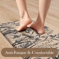thumbnail image 2 of Anti Fatigue Kitchen Mats for Floor, Farmhouse Kitchen Rugs Sets of 2, Cushioned Kitchen Floor Mats, Comfort Standing Mat for Sink, Laundry, Office, Desk Brown/Grey 17"x47"+17"x29", 2 of 8